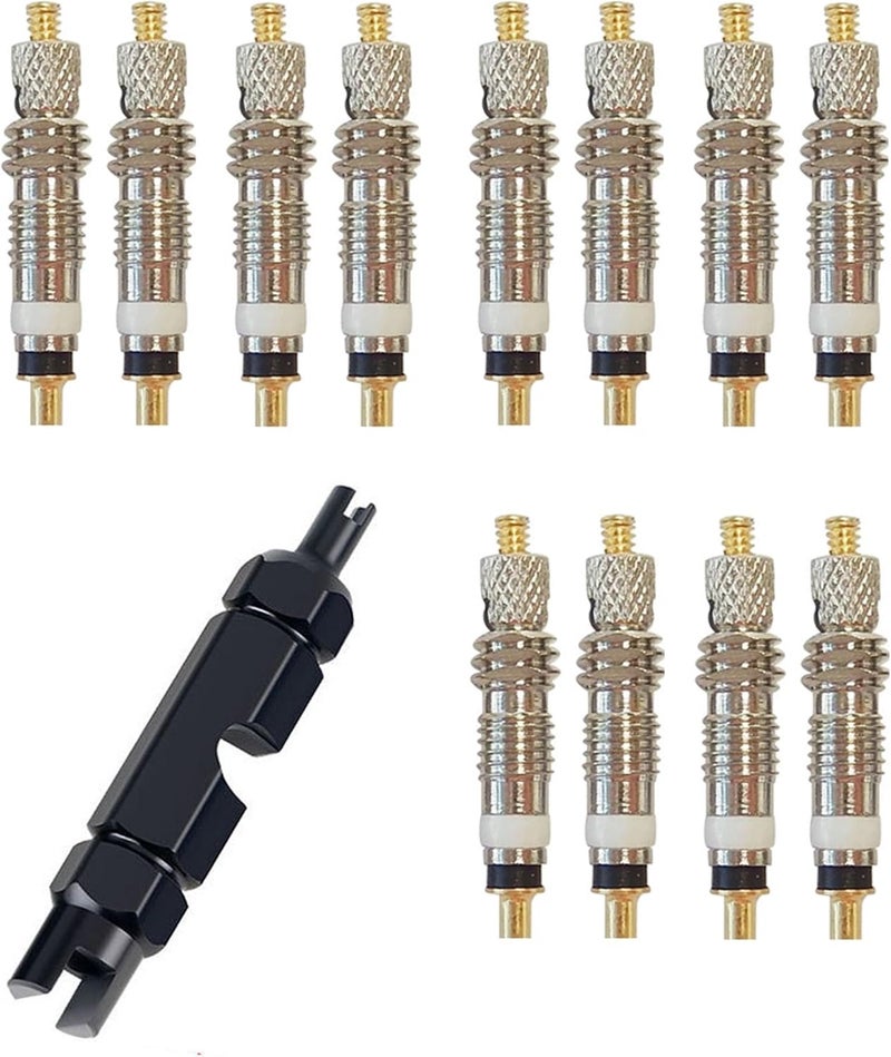 Ciomszan Presta Valve Core Bike Valve Core Removal Tool MTB Tire Valve Stem Repair, Bicycle Valve Core Replacements Set, Presta & Schrader Valve Stem Remover Tool Kit - Image 1